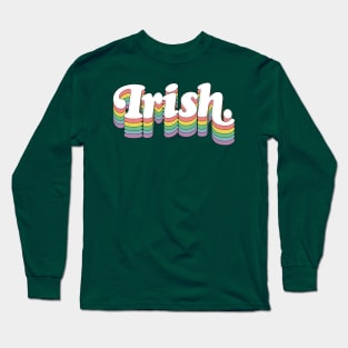 Irish /// Retro Typography Design Long Sleeve T-Shirt